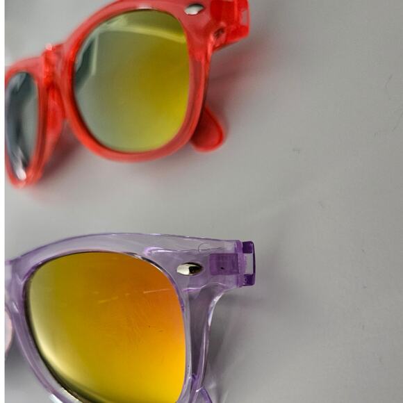 Kids Purple and  and Watermelon Pink Neon Sunglasses Bundle - Picture 2 of 3